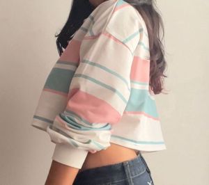 Newme Korean Polo Full Sleeve Crop Top