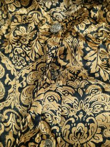 ✨ Vintage Gold &amp; Black Damask Blouse ✨
