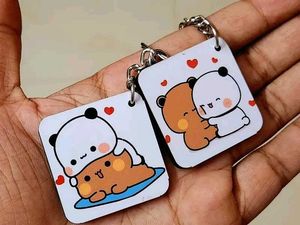 Cute Dudu Bubu 🐻 🐼  couple Keychains
