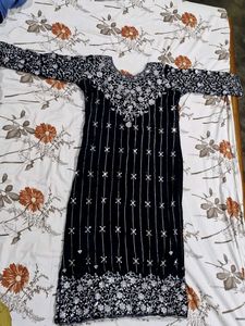 Elegant Embroidered Salwar Kameez Velvet