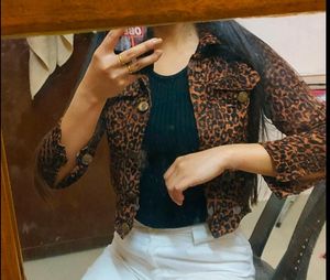 Leopard Print Crop Jacket