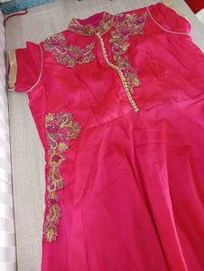 Pink Embellished Indian Dress