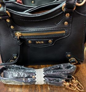 Iykyk Black Metal Detail Shoulder &amp; Sling Bag