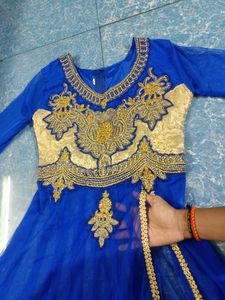 Royal Blue Embroidered Lengha Choli