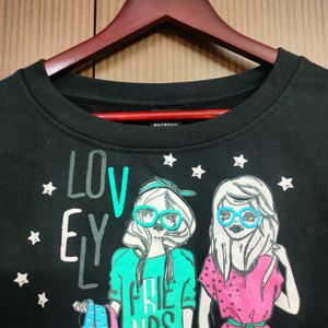 Graphic Print Long Sleeve Top