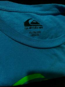 Premium Quiksilver Cyan Blue Tee – Rare Piece