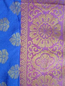 Blue And Pink Banarasi Saaree