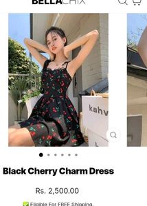 Red &black Pinteresty Short Frock
