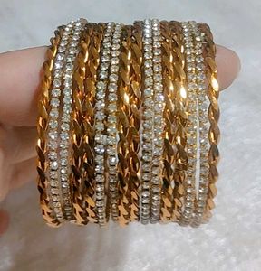 Matel Bangles With Jarkan Bangale