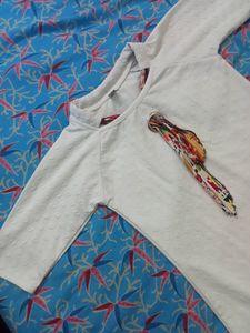 White Trendy Knot Top