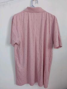 Pink Patterned Polo Shirt