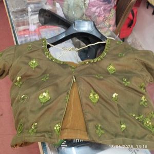 Embroidere Olive Lehenga