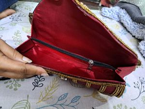 Embroidery Clutch Bag With Sling