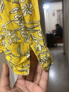 Yellow printed Top
