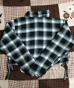 Crop Check Shirt For Women