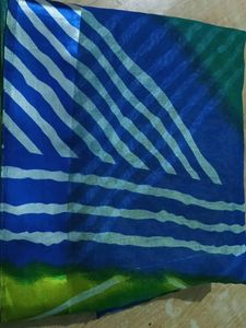 Blue & Green Striped Saree 😍😍😍