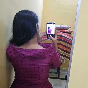 wine check off shoulder gown (Freebie Included)