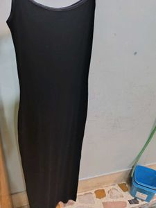Black Ribbed Tank Dress