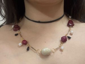 Beaded Gemstone Necklace