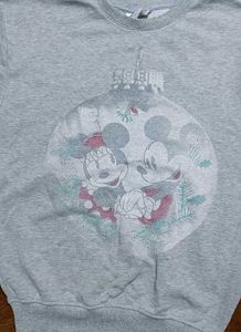 Vintage 90's Mickey &amp; Minnie Grey Sweatshirt
