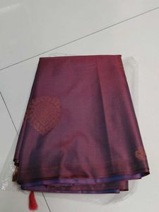 Elegant meroon soft silk saree