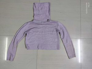 Lilac Turtleneck Knit Sweater