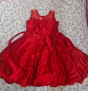 Girls&#39; Elegant Red Party Dress