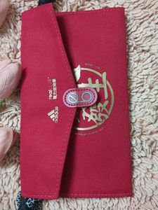 Chainese Red Golden Dragon Print Adidas Purse