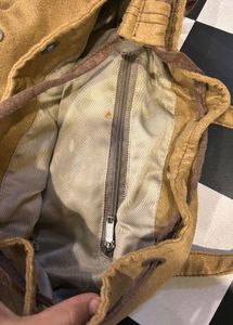 Suede Drawstring Backpack