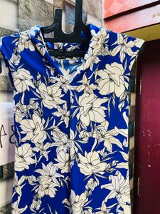 Women Blue Floral Printed Top