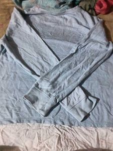 Blue Long Sleeve Top