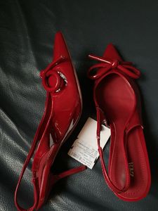100% Zara Authentic Red Bow Heels