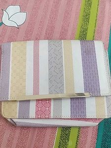 Striped Clutch