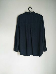 M&amp;S Navy Blue Button Down Shirt