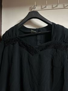 Black Dress with Lace Detail