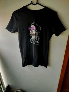 Cool Graphic Print Black T-Shirt