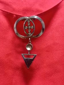 Red Blouse with Embellishment