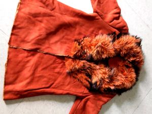 Faux Fur Collar Coat