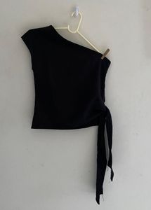 Black One Shoulder Top