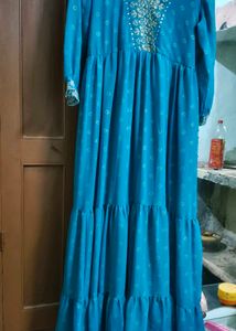 Rangriti V Neck Ethnic Motifs Print Puff Sleeve