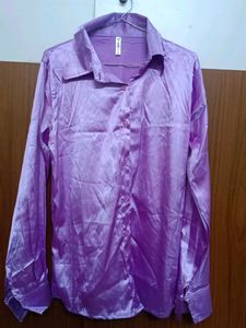 Purple Satin Shirt
