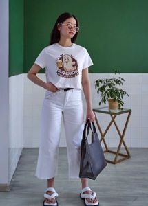 Cute Boo-Raacha Graphic - Crop Top