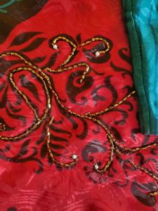 Cutdana Work Saari With Designer Blouse