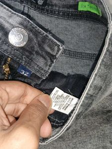 Ripped Gray Wash Jeans