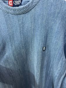 Blue Herringbone Sweater