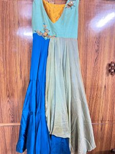 Elegant Colorblock Anarkali Kurta