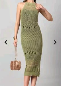 Olive Knit Bodycon Dress