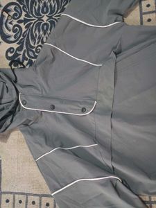 Gray windbreaker