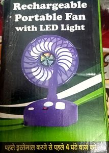 Rechargeable Portable Fan With LED Light