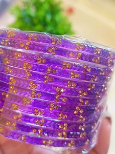 Trending glass bangle with stone